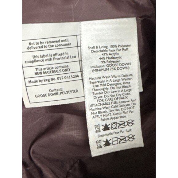 Eddie Bauer Women Quilted Down Puffer Coat With Detachable Hood Size S - Picture 10 of 10